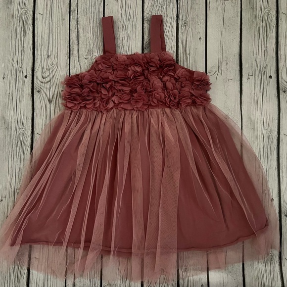 Dusty Rose Flower Dress - Picture 1 of 2